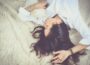 girl, sleep, lying down, dog, pet, owner, asian, asian woman, animal, young woman, upside down, asleep, sleeping, sleeping woman, female, woman, dreaming, portrait, resting, relax, dream